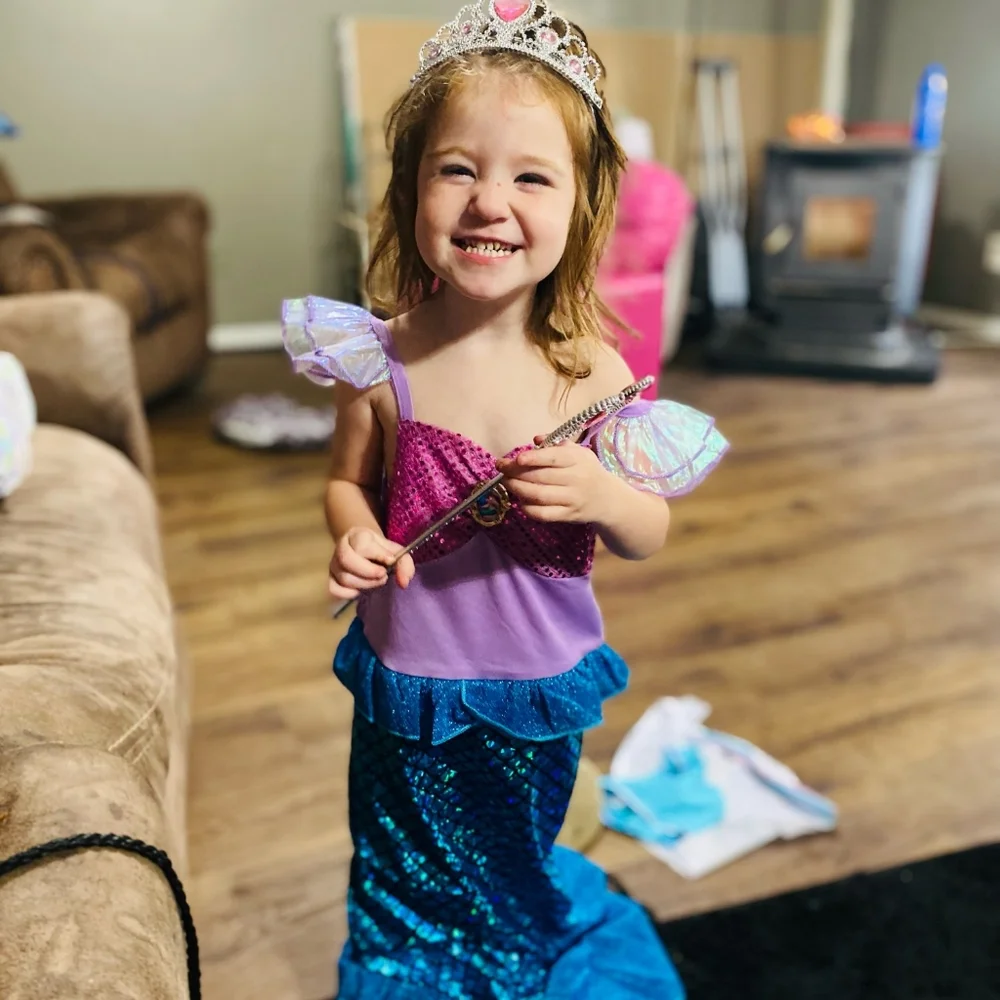 4T Mermaid Princess Dress Accessory Set Kids Halloween Costume Birthday Dress